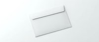 Blank white envelope isolated on light background, ready for mockup designs, branding projects, and stationery presentations.