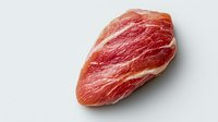 Fresh raw pork meat cut with white marbling pattern on light background, high-quality protein food ingredient for cooking and culinary use.
