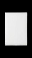Blank white rectangular card or paper sheet isolated on transparent background, ready for design use on t-shirts, stickers, print-on-demand products, and sublimation projects.