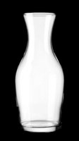 Clear glass carafe with curved silhouette, isolated on transparent background. Ready for design use on product mockups, kitchen graphics, restaurant menus, print-on-demand items, and beverage packaging designs.