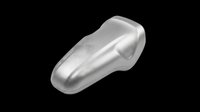 Metallic silver coffin shape isolated on transparent background, ready for t-shirt design, clipart, stickers, sublimation and print-on-demand products.