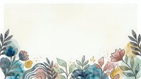 Watercolor floral border with soft pastel flowers and leaves on light background, perfect for wedding invitations, greeting cards, and social media banners.