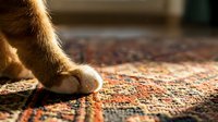 Meerkat paw resting on sandy ground with warm sunlight, close-up wildlife detail shot suitable for nature documentaries, educational materials, and animal behavior content.