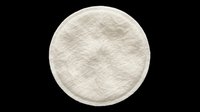Round cotton pad isolated on transparent background, ready for beauty, skincare, and cosmetic design projects. Great for stickers, clipart, print on demand, and t-shirt design.