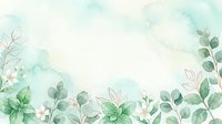 Young woman with light skin tone, wearing casual attire, holding fresh green eucalyptus and botanical leaves in watercolor style isolated on white background for design projects.