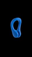 Blue silicone swimming nose clip isolated on transparent background, ready for T-shirt designs, stickers, clipart, print on demand, and sublimation projects.