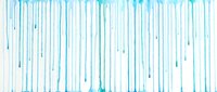 Blue paint dripping down white wall creating vertical streaks and drops for artistic backgrounds and creative design projects.