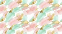 Watercolor brush strokes seamless pattern in soft pastel colors pink green gold repeats perfectly for backgrounds wallpaper fabric design.