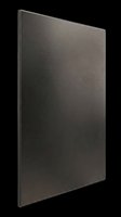 Dark brushed metal panel with subtle texture and dimensional edge, isolated on transparent background. Ready for design use in product mockups, digital composites, and graphic design projects.