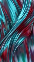 Flowing liquid metal ribbons in cyan, magenta, and teal create an abstract motion background with glossy, reflective surfaces and dynamic wave patterns.