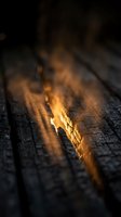 Warm golden light illuminating weathered wood grain texture with dramatic shadows and natural cracks for rustic design projects.