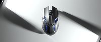 Modern gaming mouse with ergonomic design, blue and black color scheme, featuring advanced sensor technology for competitive gaming and professional esports use.