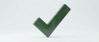 Green checkmark icon on white background isolated for web design, presentations, and digital projects.