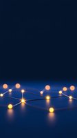 Abstract network connection concept with glowing nodes and lines on dark blue background for technology and communication designs.