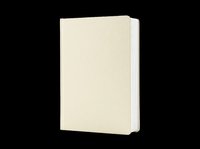 Cream hardcover notebook isolated on transparent background, ready for t-shirt design, stickers, clipart, print on demand, and sublimation projects.
