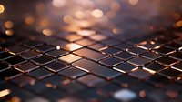 Illuminated keyboard keys with warm bokeh lights creating atmospheric depth and texture, close-up macro photography with selective focus for tech background.