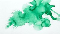 Vibrant emerald watercolor wash spreads across white background with organic flowing edges and translucent layering, suitable for backgrounds and design overlays.