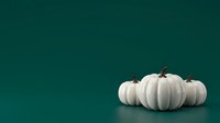 White pumpkins isolated on teal background, ready for autumn harvest designs, fall decorations, seasonal marketing materials, and holiday-themed projects.