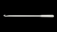 Stainless steel crochet hook isolated on transparent background, ready for crafting clipart, t-shirt design, stickers, print on demand, and sublimation projects.