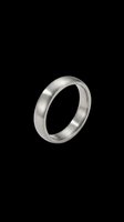Brushed silver band ring isolated on transparent background, ready for jewelry design, e-commerce, print-on-demand products, and digital marketing materials.