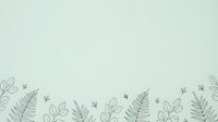 Minimalist botanical border with delicate hand-drawn leaves and branches on soft green background for natural organic design projects.
