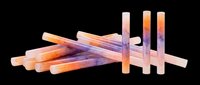 Colorful marbled glue sticks in orange, pink, and purple tones, isolated on transparent background, ready for crafts, stickers, t-shirt design, and print on demand use.