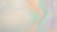 Soft pastel rainbow gradient background with gentle color transitions from cream to pink green and purple creating dreamy ethereal atmosphere for design projects.