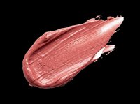 Cosmetic lipstick swatch in warm rose tone isolated on transparent background, ready for beauty product design, packaging mockups, makeup tutorials, and print-on-demand applications.