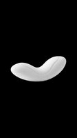 White smooth curved organic stone shape isolated on transparent background, ready for stickers, print on demand, T-shirt design, clipart, and sublimation projects.