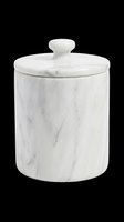 Marble textured ceramic canister with lid, isolated on transparent background. Perfect for home decor, kitchen storage designs, product mockups, sublimation, and print-on-demand applications.