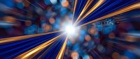 Dynamic speed light burst with radial motion blur and bokeh effects creating futuristic energy explosion for technology and science concepts.