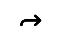 Black arrow pointing right on white background isolated for web design and user interface elements.