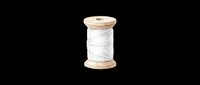 Watercolor white thread spool on transparent background, isolated clipart for sewing crafts, t-shirt design, print on demand, stickers, and sublimation projects.
