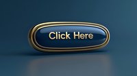 Luxurious metallic gold oval button with Click Here text on dark blue background, modern minimalist design for web and interface elements.