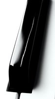 Abstract black curved forms creating dramatic shadows and highlights on white background for modern minimalist design projects.