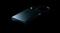 Portable external hard drive with USB cable, isolated on transparent background, ready for T-shirt, sticker, clipart, and print on demand design use.