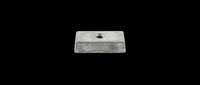 Concrete mounting plate with central hole, isolated on transparent background. Ready for design use in architectural graphics, construction illustrations, product mockups, and technical documentation.