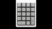 Numeric keypad with number keys isolated on transparent background, ready for t-shirt design, stickers, clipart, print on demand, and sublimation projects.