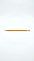 Yellow wooden pencil with pink eraser isolated on white background for office supplies, education and stationery design projects.