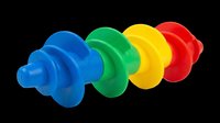 Colorful dumbbell weights isolated on transparent background, ready for fitness design, t-shirt graphics, clipart, print-on-demand products, stickers, and sublimation projects.