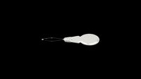 Silver folding pocket knife with oval handle, isolated on transparent background, ready for stickers, clipart, print on demand, t-shirt design, and sublimation use.