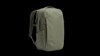 Olive green tactical backpack isolated on transparent background, ready for t-shirt design, stickers, clipart, print on demand, and sublimation projects.