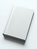 Blank white hardcover book with shadow on light background, isolated mockup for branding and design projects. Clean minimal cover ready for customization.