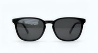 Black sunglasses with dark lenses isolated on white background for fashion accessories design and eyewear product photography.