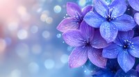 Purple hydrangea flowers with water droplets on soft bokeh background for spring garden and floral design projects.