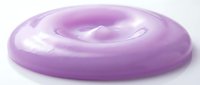 Purple inflatable cushion or seat pad with glossy finish and central depression, suitable for comfort, seating, or therapeutic use applications.