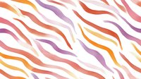 Colorful wavy stripes in gradient hues of orange, pink, purple, and yellow flow diagonally across white background. Seamless pattern tiles continuously for wallpaper, fabric, and textile design applications.