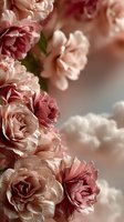 Soft pink carnations with ruffled petals create romantic floral arrangement against dreamy blurred background for wedding invitations and feminine designs.