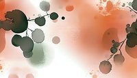 Abstract watercolor splatter pattern in coral and gray tones creates soft, organic shapes against blurred background, suitable for modern interior design and textile prints.