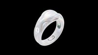 Elegant silver twisted band ring isolated on transparent background, ready for jewelry design, e-commerce, product mockups, and digital marketing materials.